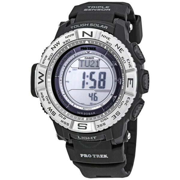 Casio Mens Pro Trek Quartz Watch With Resin Strap, Black, 26 Model Prw3500 1cr